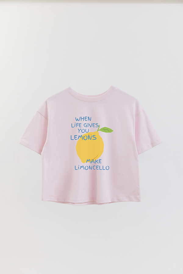 REMERA CROP ESTAMPADA ITALY MAKE LIMONCELLO