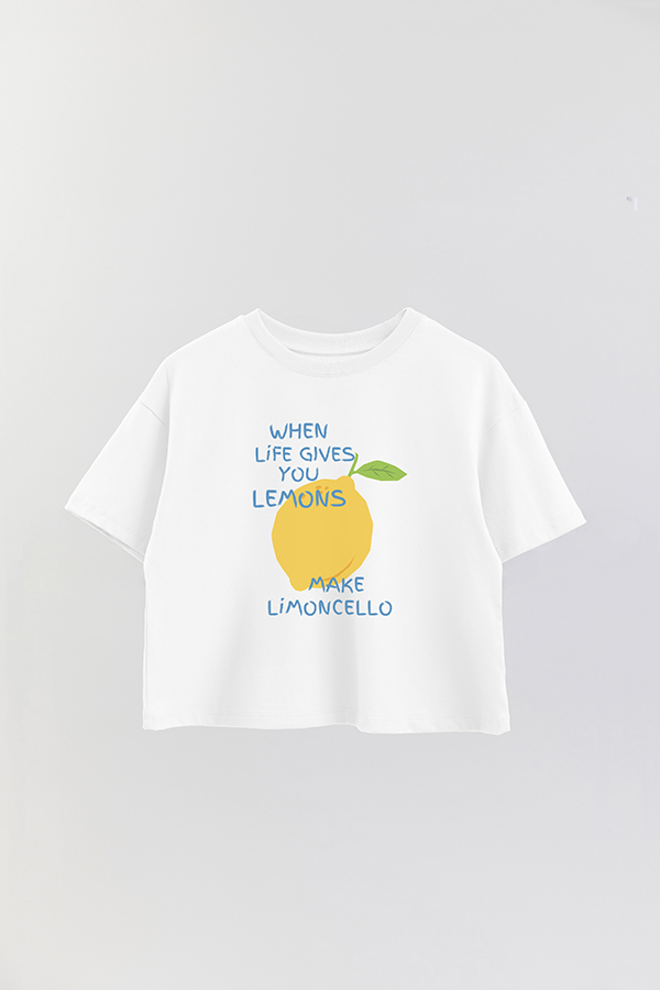 REMERA CROP ESTAMPADA ITALY MAKE LIMONCELLO