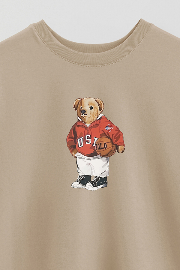 REMERA OVER ESTAMPADA UNISEX BEAR USA SWEATSHIRT