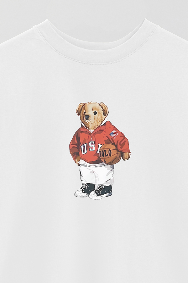 REMERA OVER ESTAMPADA UNISEX BEAR USA SWEATSHIRT