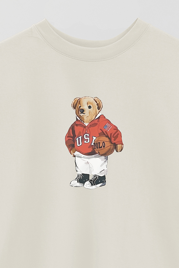 REMERA OVER ESTAMPADA UNISEX BEAR USA SWEATSHIRT