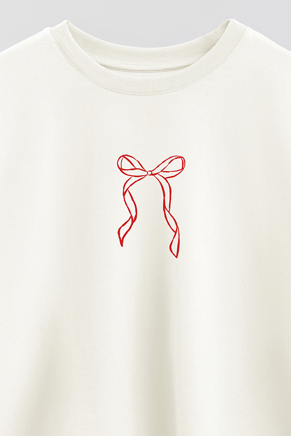 REMERA CROP ESTAMPADA VALENTINE BOW 2