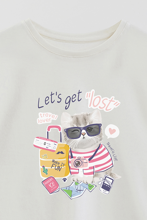 REMERA GIRL OVER KITTY DREAMS LITTLE ANGEL