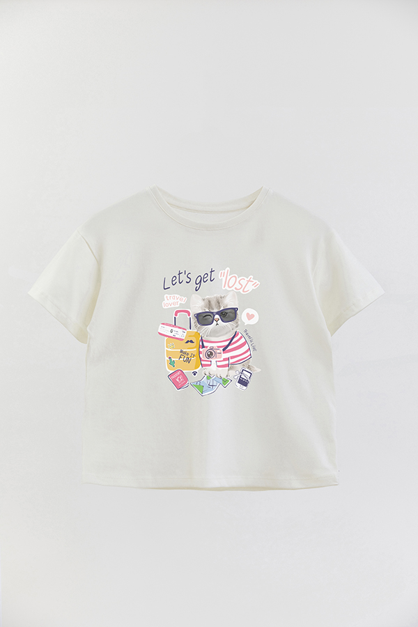 REMERA GIRL OVER KITTY DREAMS LITTLE ANGEL