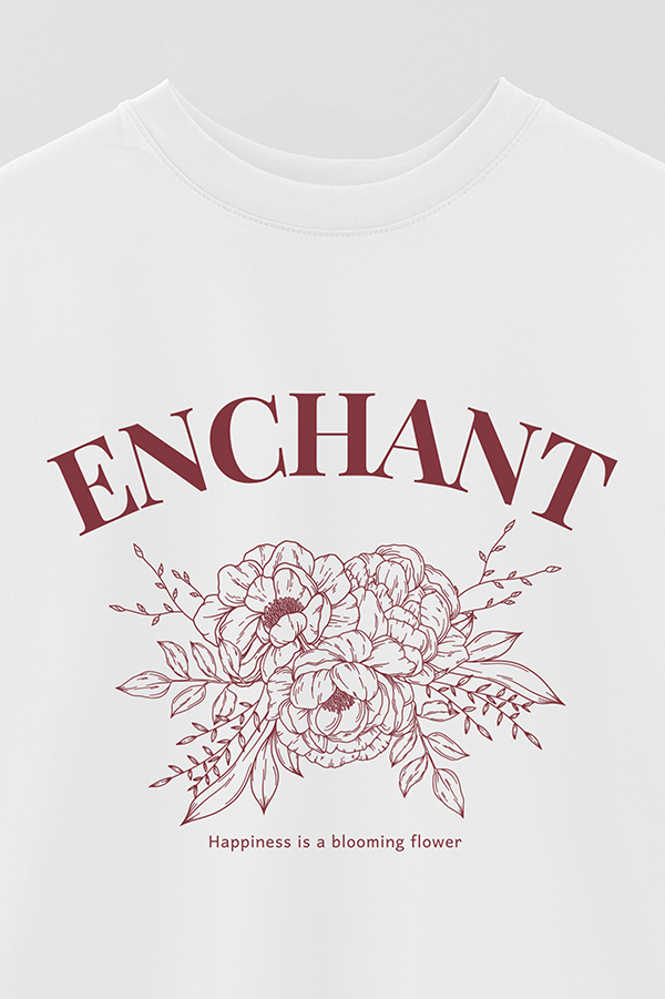 REMERA OVER ESTAMPADA PEONIES ENCHANT