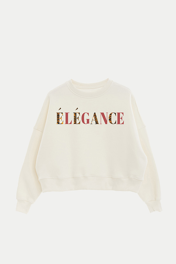 BUZO CROP ESTAMPADO ANIMAL PRINT ELEGANCE