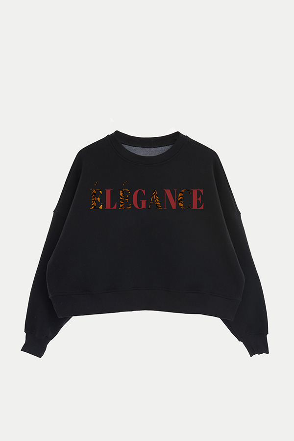 BUZO CROP ESTAMPADO ANIMAL PRINT ELEGANCE