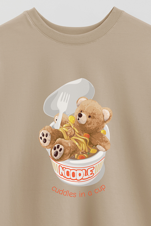 REMERA OVER ESTAMPADA UNISEX TEDDY NOODLE