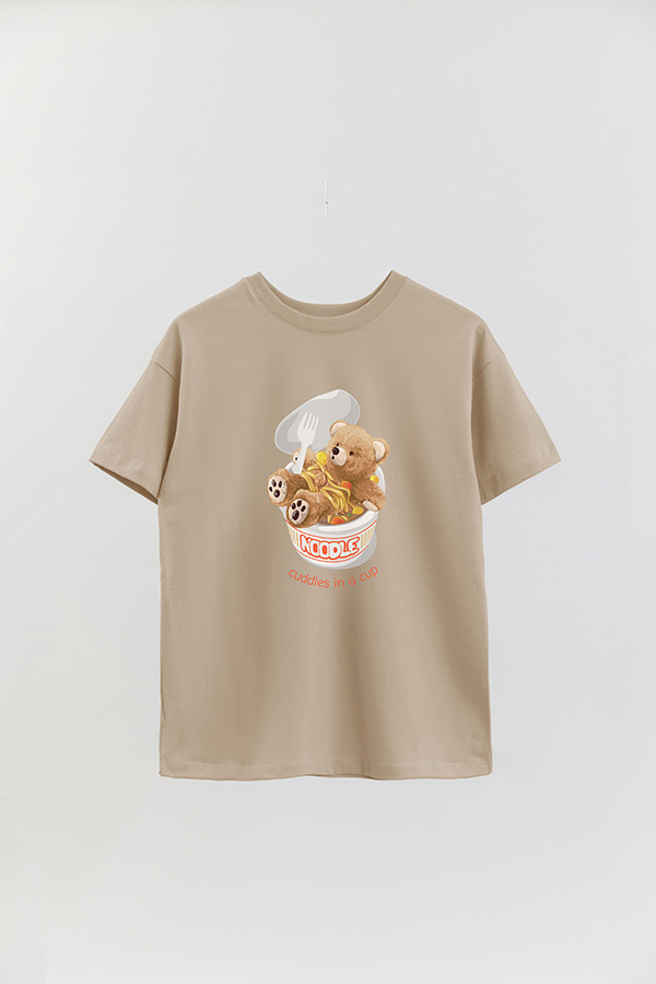REMERA OVER ESTAMPADA UNISEX TEDDY NOODLE