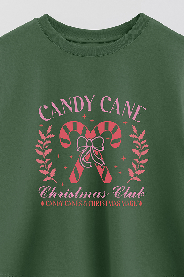 REMERA CROP CANDY CANE