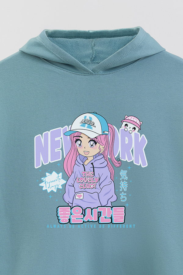 HOODIE RUSTICO GIRL URBAN NEW YORK