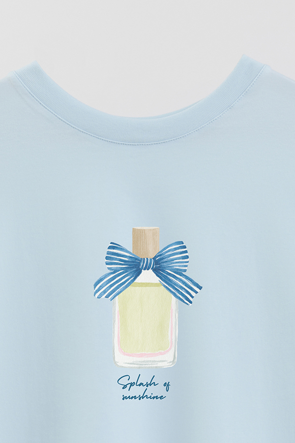 REMERA CROP ESTAMPADA COASTAL SPLASH OF SUNSHINE