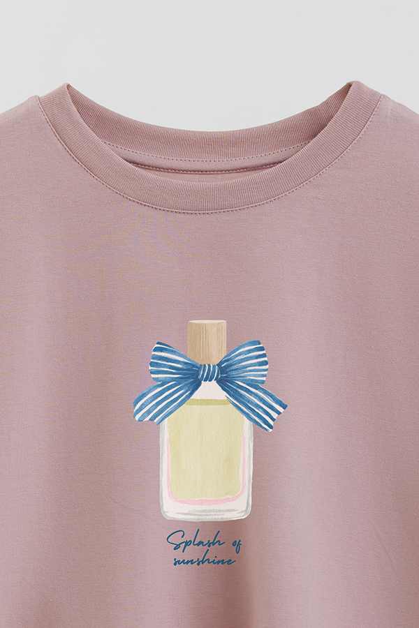 REMERA CROP ESTAMPADA COASTAL SPLASH OF SUNSHINE