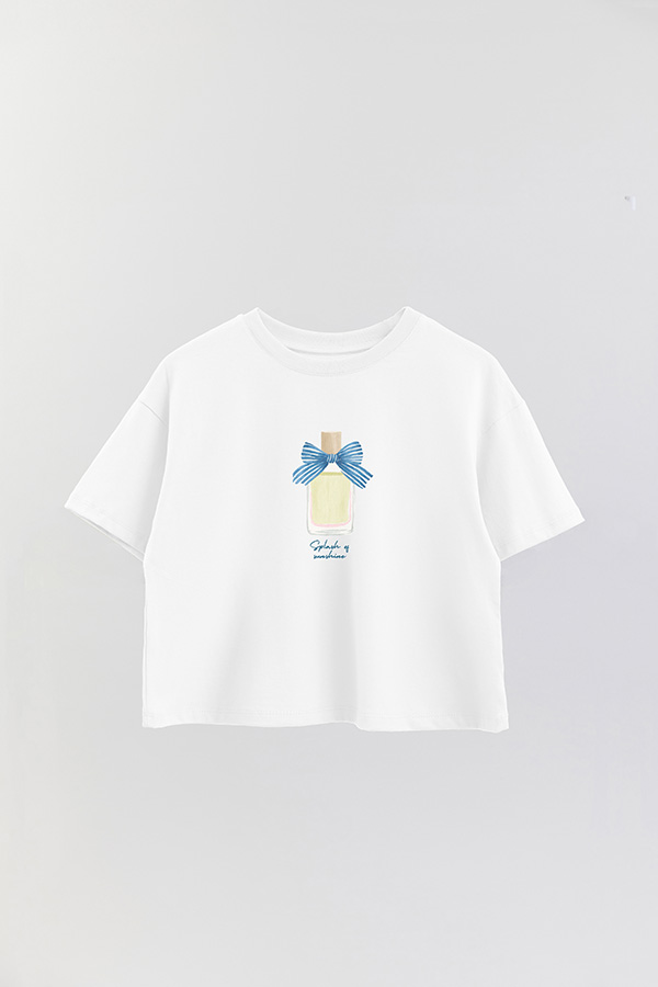 REMERA CROP ESTAMPADA COASTAL SPLASH OF SUNSHINE