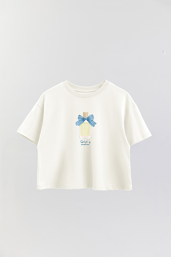 REMERA CROP ESTAMPADA COASTAL SPLASH OF SUNSHINE