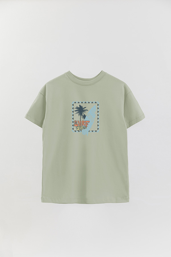 REMERA OVER ESTAMPADA SURF VIBES RIDE