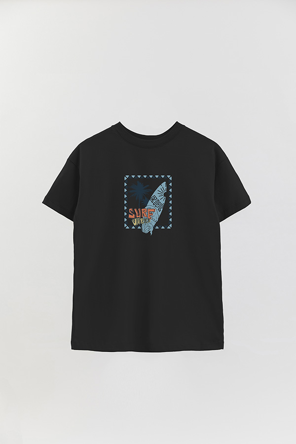 REMERA OVER ESTAMPADA SURF VIBES RIDE
