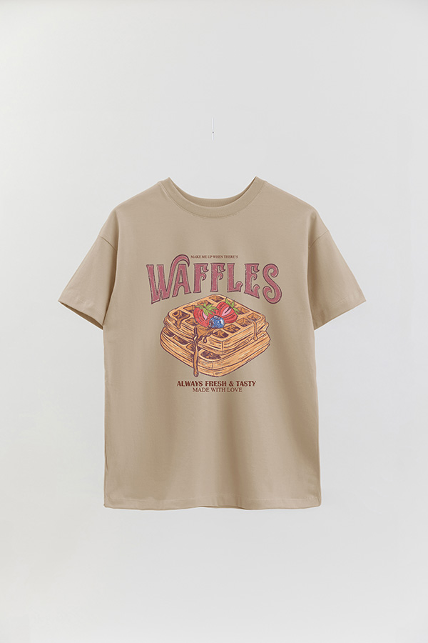 REMERA OVER ESTAMPADA WAFFLE