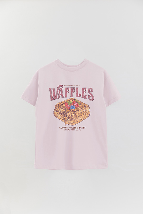 REMERA OVER ESTAMPADA WAFFLE