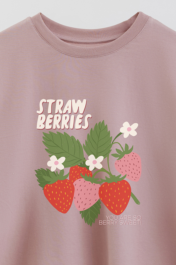 REMERA CROP ESTAMPADA FRSP STARWBERRIES