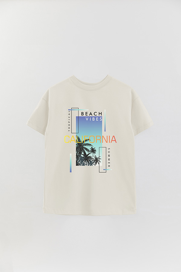 REMERA OVER ESTAMPADA CALIFORNIA BEACH VIBES