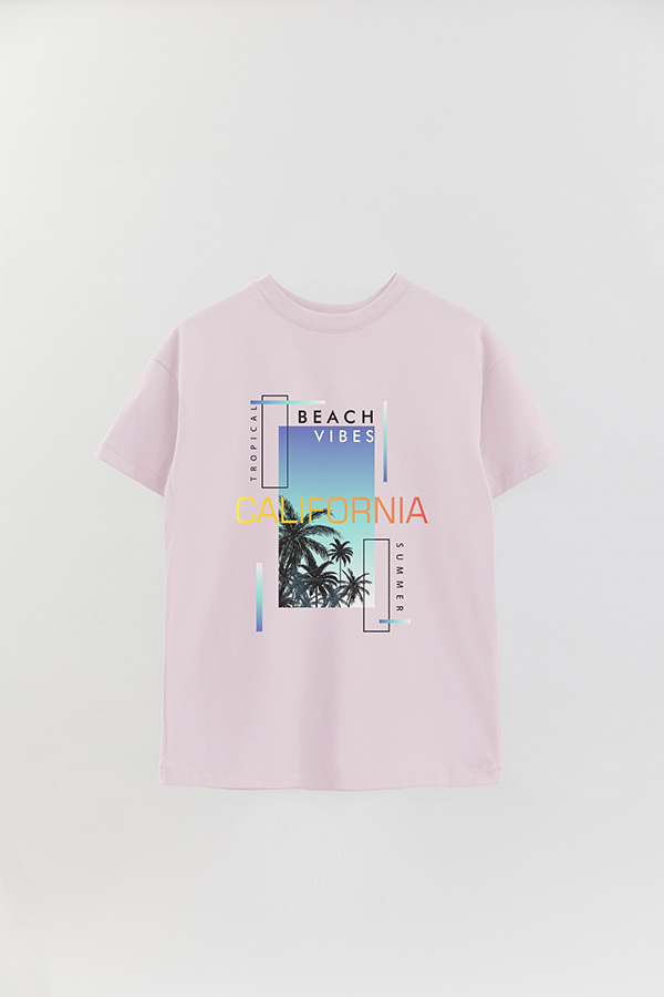 REMERA OVER ESTAMPADA CALIFORNIA BEACH VIBES