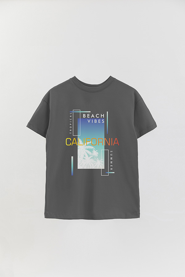 REMERA OVER ESTAMPADA CALIFORNIA BEACH VIBES