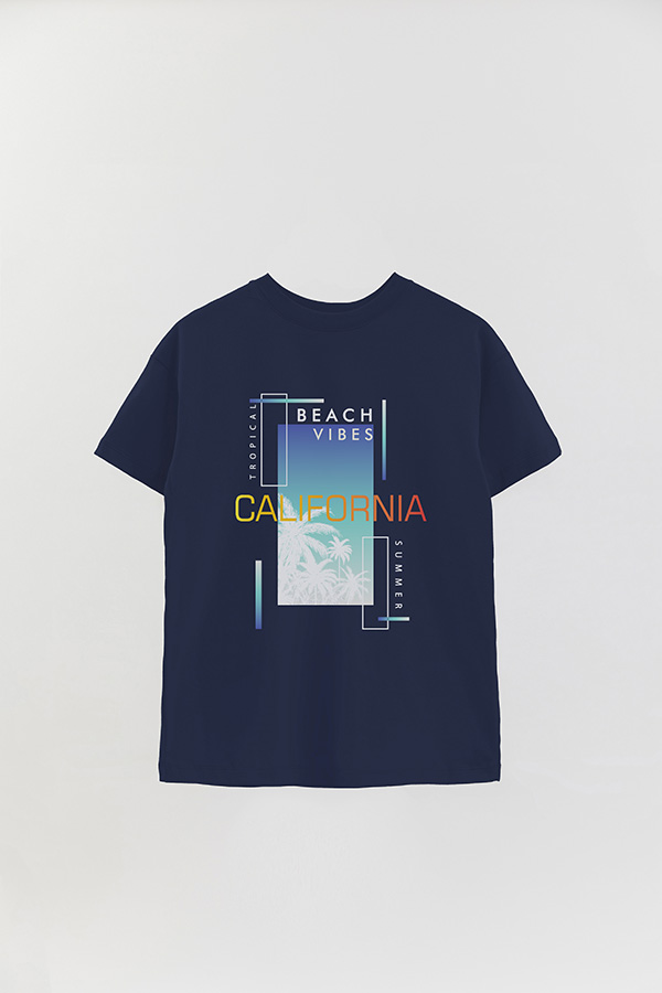 REMERA OVER ESTAMPADA CALIFORNIA BEACH VIBES