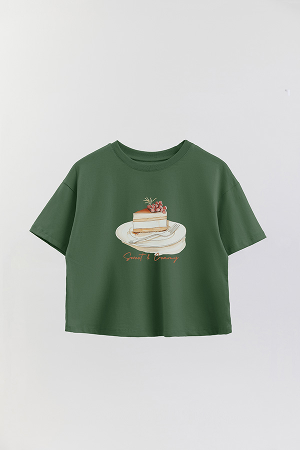 REMERA CROP ESTAMPADA COASTAL SWEET CREAMY