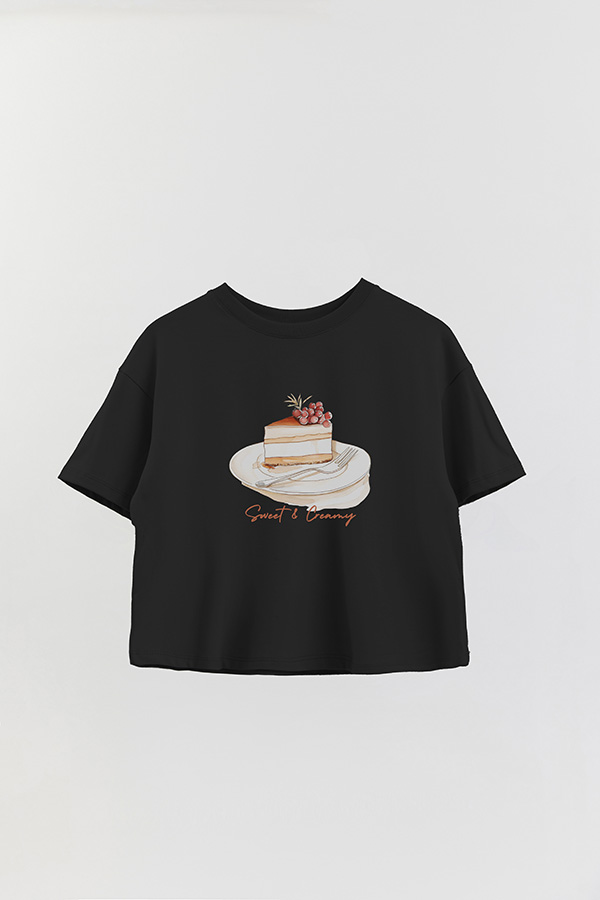 REMERA CROP ESTAMPADA COASTAL SWEET CREAMY