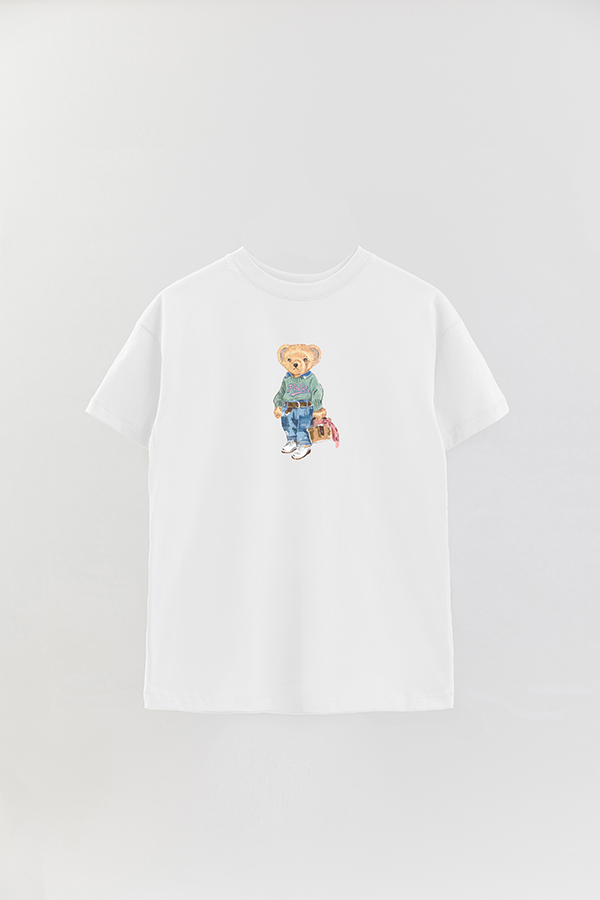 REMERA OVER ESTAMPADA UNISEX BEAR YOUNG GIRL