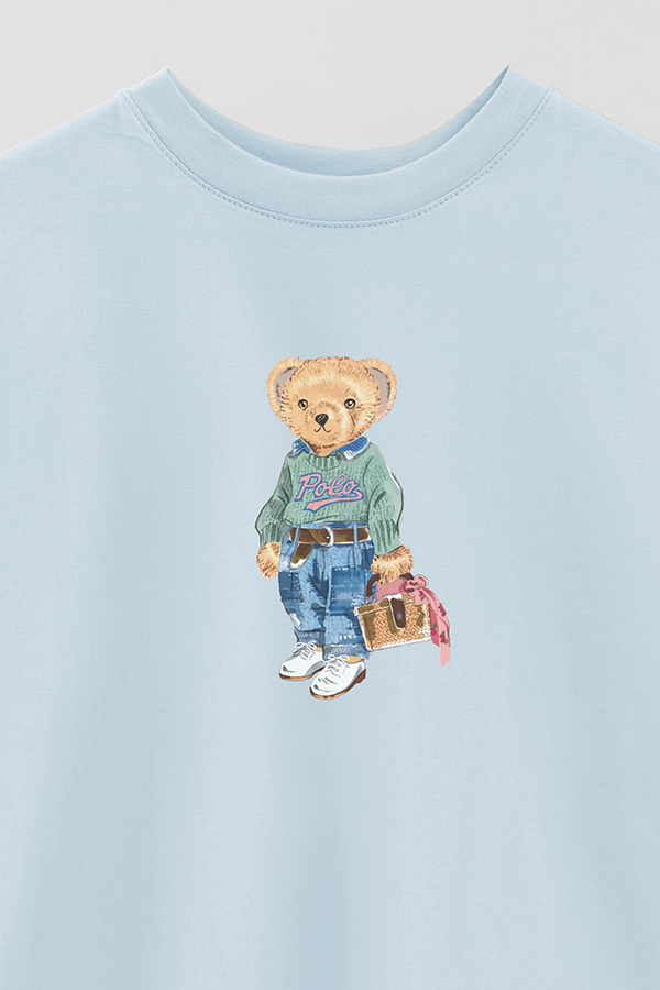 REMERA OVER ESTAMPADA UNISEX BEAR YOUNG GIRL