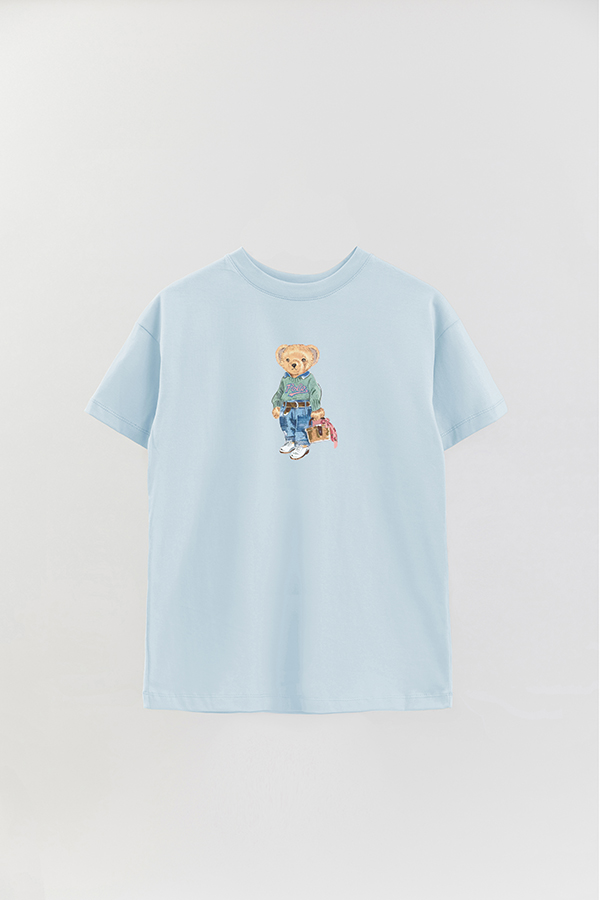 REMERA OVER ESTAMPADA UNISEX BEAR YOUNG GIRL