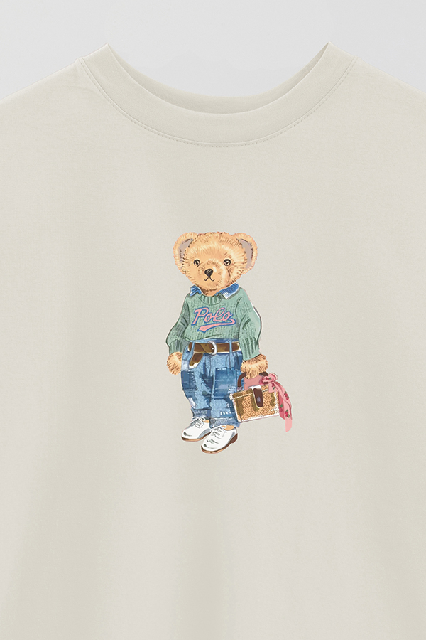 REMERA OVER ESTAMPADA UNISEX BEAR YOUNG GIRL