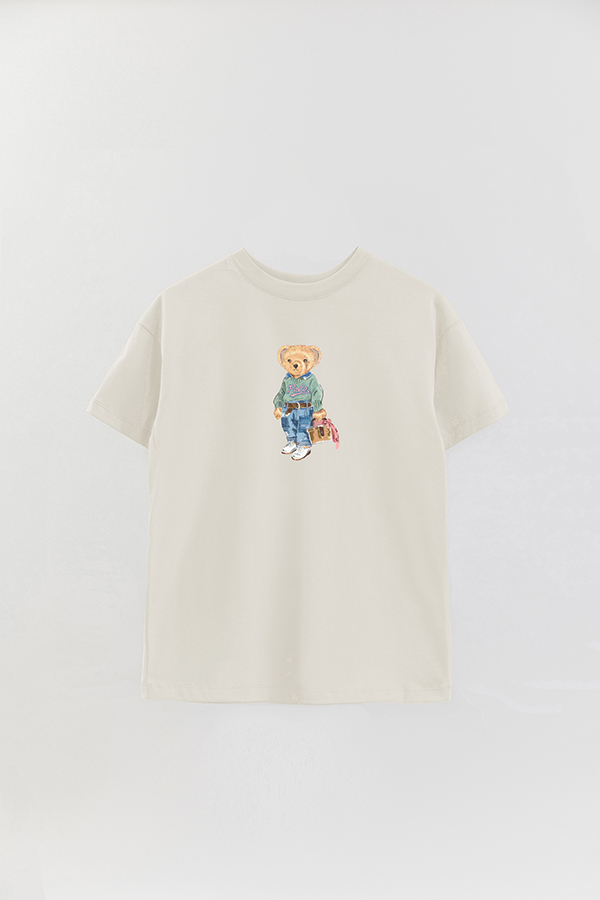 REMERA OVER ESTAMPADA UNISEX BEAR YOUNG GIRL