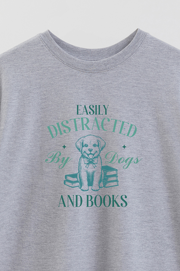 REMERA OVER ESTAMPADA DOG DISTRACTED