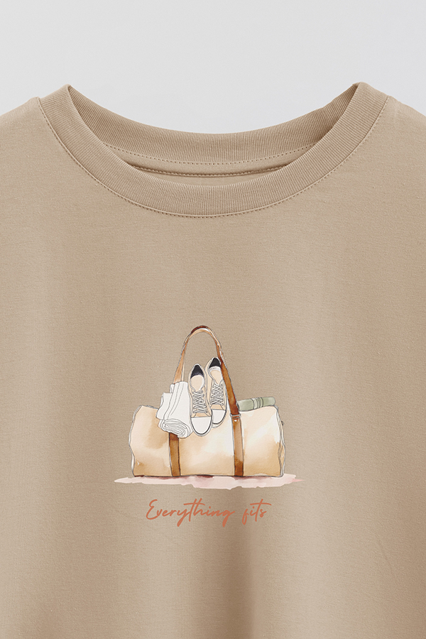 REMERA CROP ESTAMPADA COASTAL EVERYTHING FITS