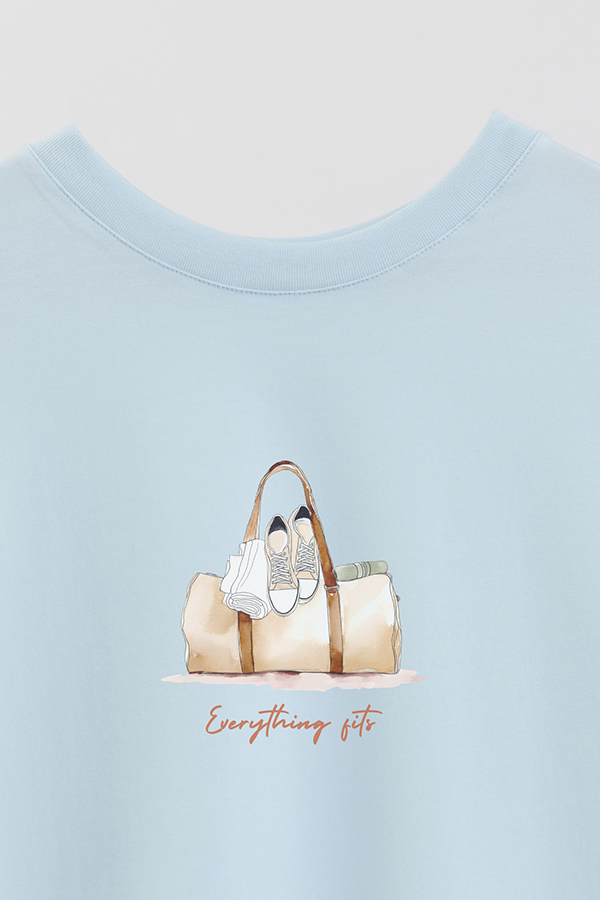REMERA CROP ESTAMPADA COASTAL EVERYTHING FITS