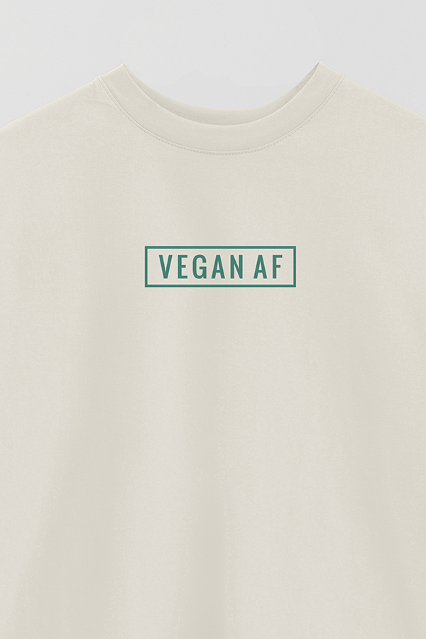 REMERA OVER ESTAMPADA VEGAN AF
