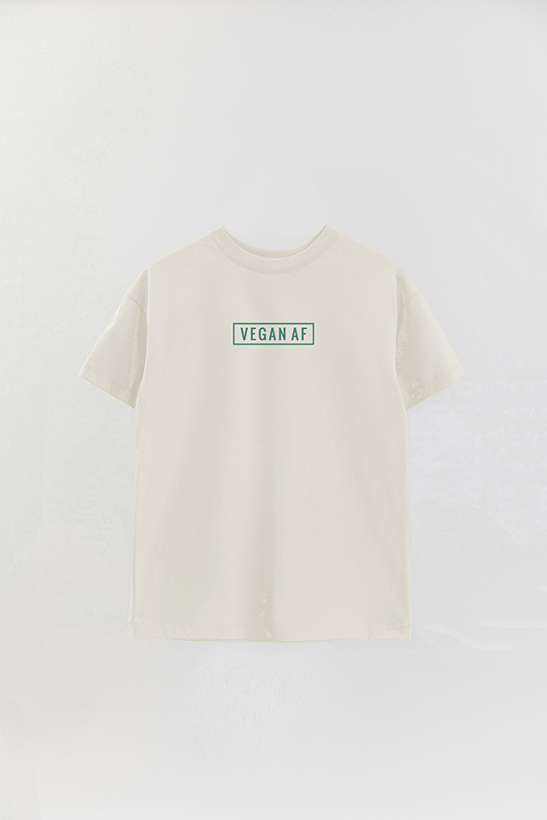 REMERA OVER ESTAMPADA VEGAN AF