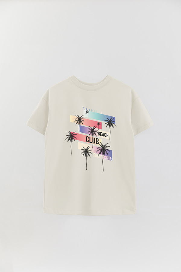 REMERA OVER ESTAMPADA BEACH CLUB CALIFORNIA