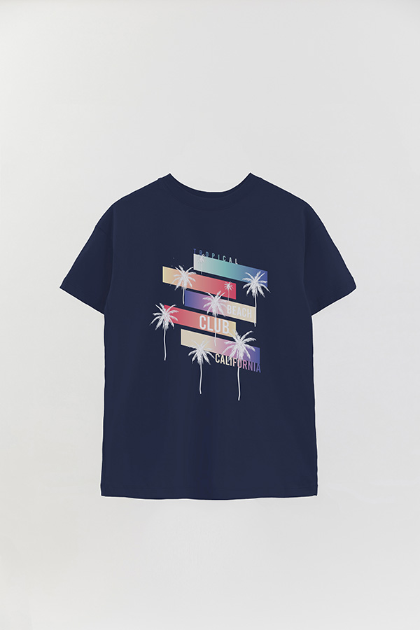 REMERA OVER ESTAMPADA BEACH CLUB CALIFORNIA