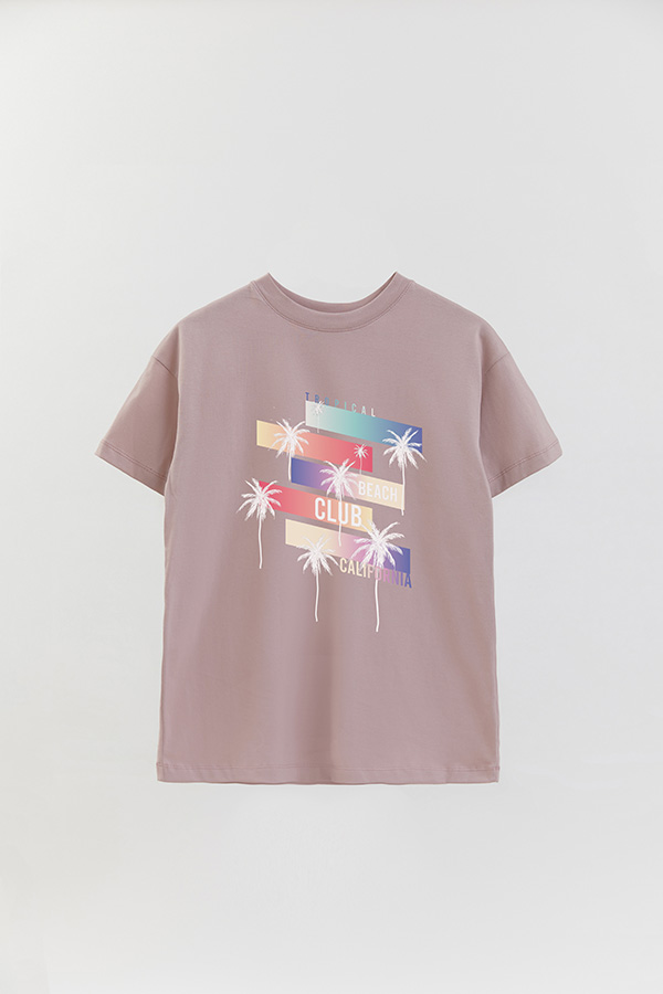 REMERA OVER ESTAMPADA BEACH CLUB CALIFORNIA