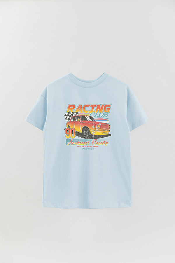 REMERA OVER ESTAMPADA 90 RACING