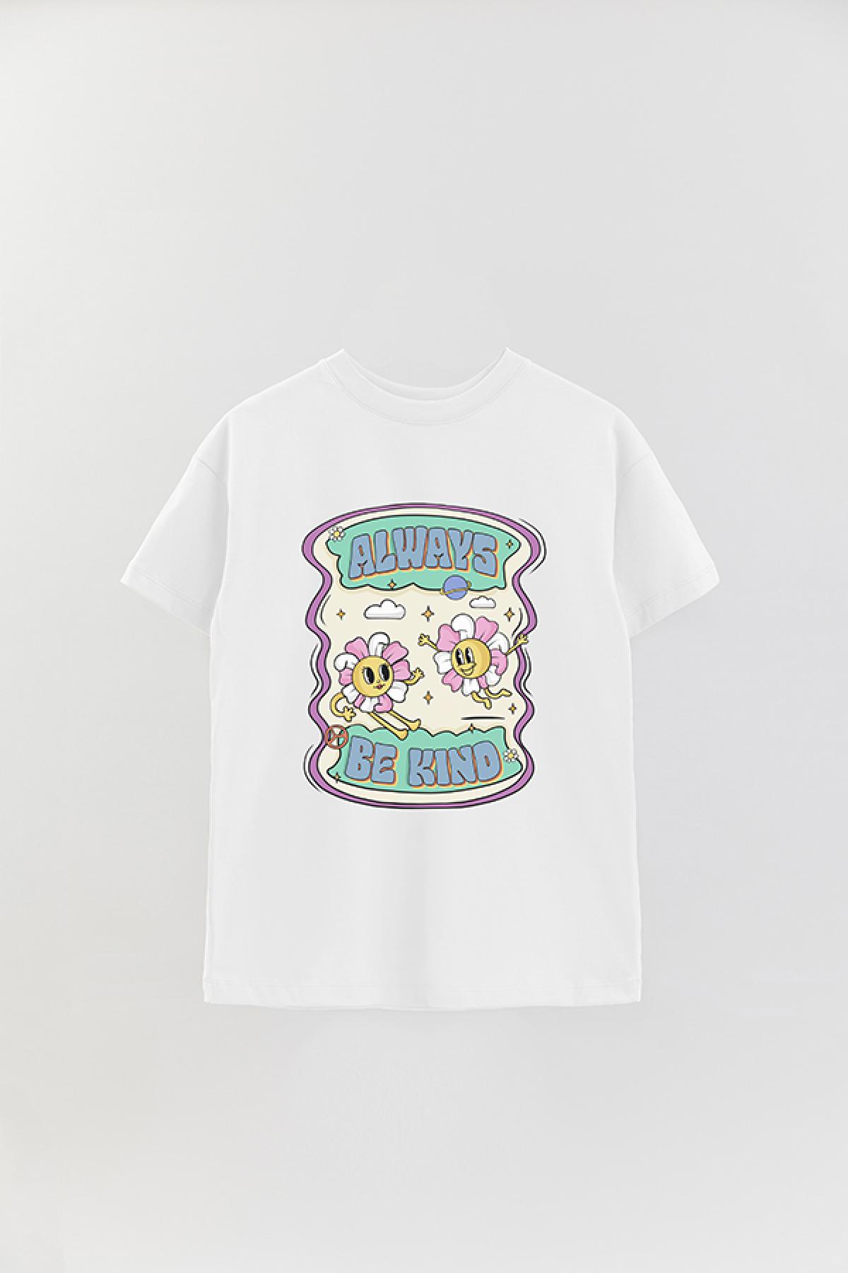 REMERA OVER ESTAMPADA MTOON ALWAYS BE KIND