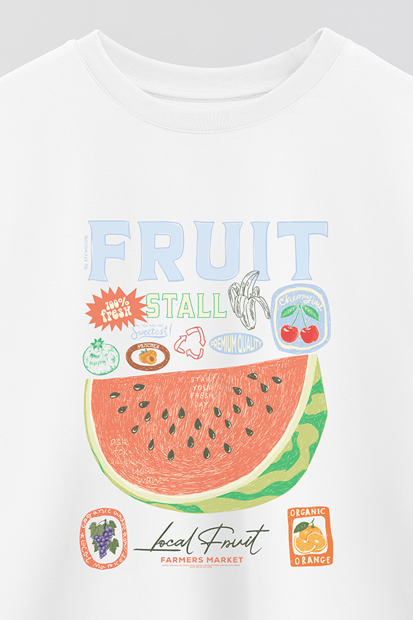 REMERA CROP ESTAMPADA STALL FRUIT