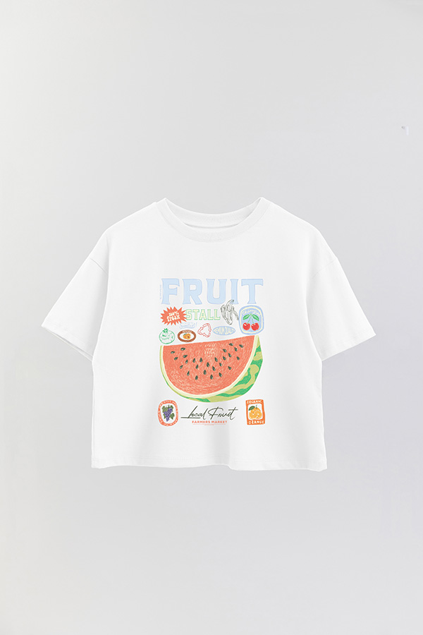 REMERA CROP ESTAMPADA STALL FRUIT