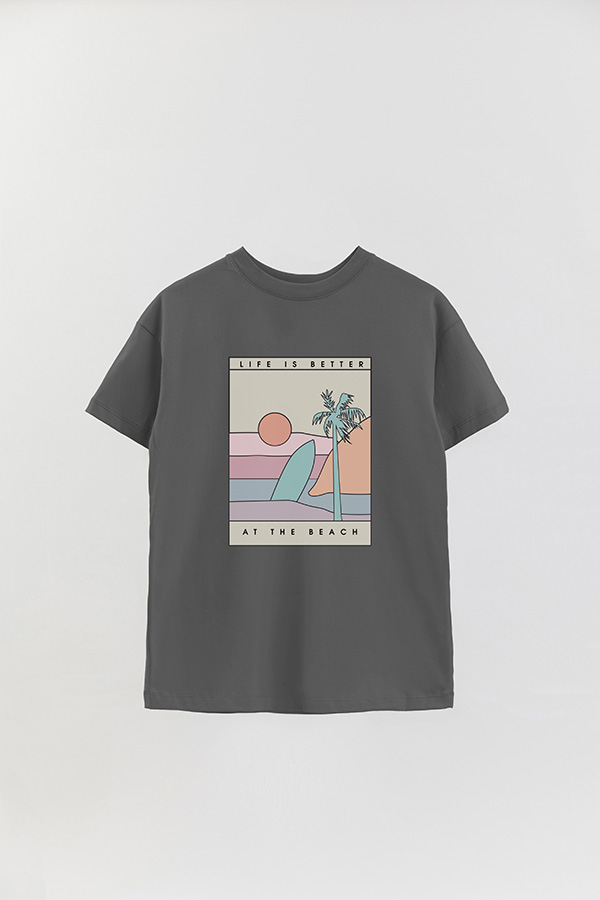 REMERA OVER ESTAMPADA LIFE IS BETTER