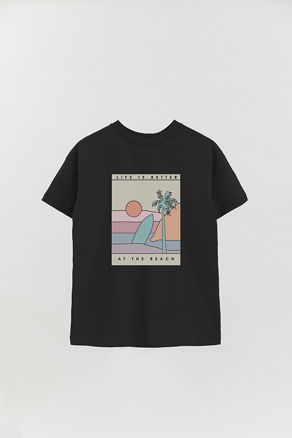 REMERA OVER ESTAMPADA LIFE IS BETTER