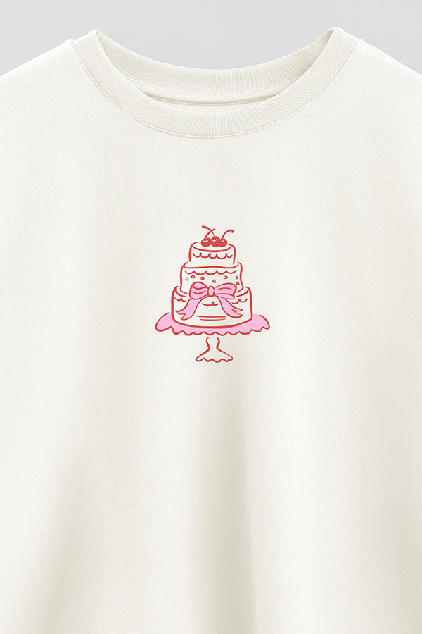 REMERA CROP ESTAMPADA VALENTINE CAKE 2